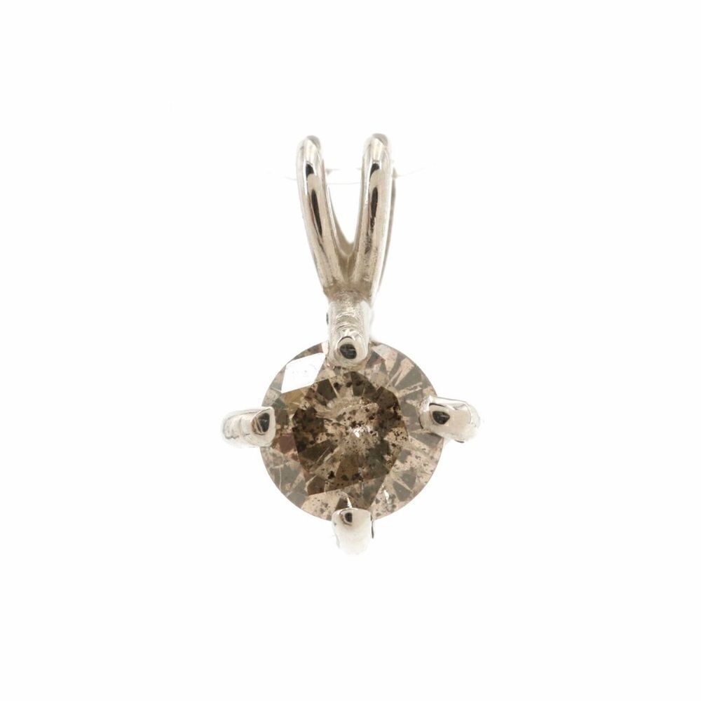 14K white gold and diamonds pendant